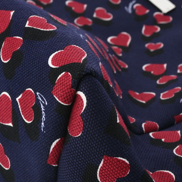 Gucci Heart Navy Blue Canvas Tote Bag - Picture 7 of 9